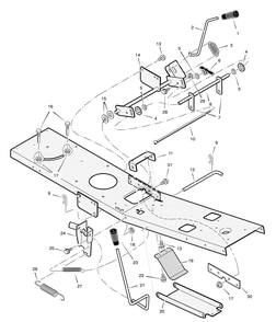 Mower Housing Suspension Diagram and Parts List for 309003X99NA  Briggs and Stratton Lawn Tractor